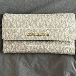 Large MK logo trifold wallet